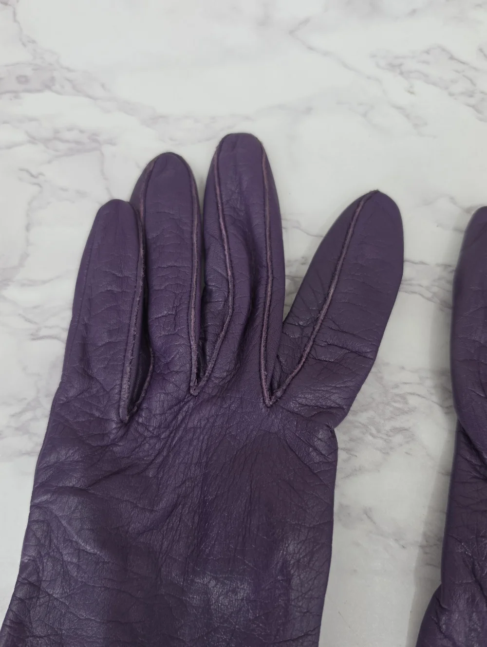 Grandoe Deep Purple Leather Driving Gloves
